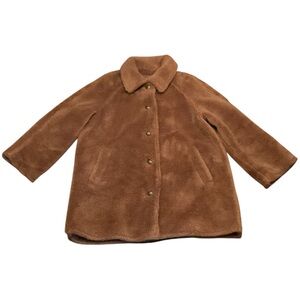 EUC Gap Light Brown Teddy Long Sherpa Coat Large